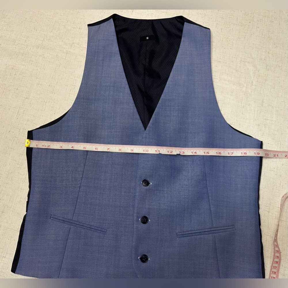 💜Men's Classic Blue Wool Blend Vest - Picture 5 of 8